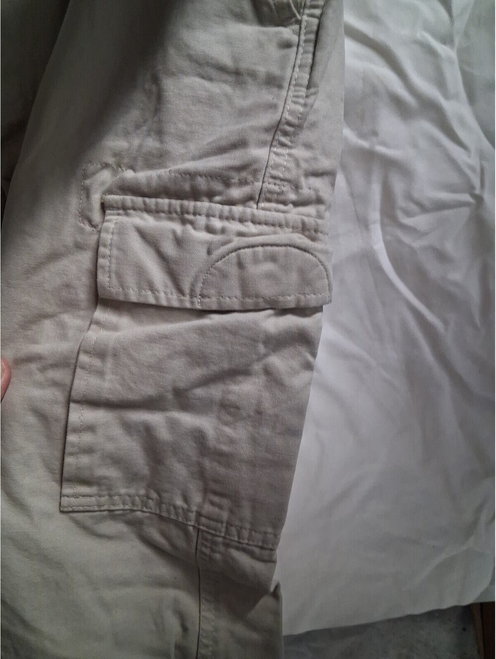 St. Johns Bay Cargo Pants Mens Size 32X30 Cream Color G2 - Picture 6 of 8
